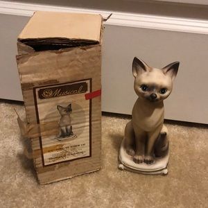 Porcelain Siamese Cat Figurine